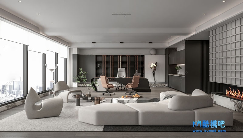 ���칫�ҡ��ִ��ܾ����칫��SUģ�� sketchup 8.0  Enscape��Ⱦ.jpg