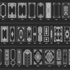 ��ʽ�񻨡����ߡ���ǽ�塢ʯ����CADͼ��